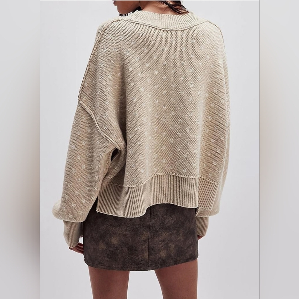 9. NWOT - Free People Easy Street Cropped Pullover Sweater - Picture 2 of 11